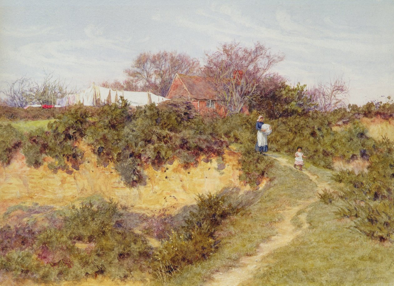 Jour de lessive à Sandhills, Witley - Helen Allingham