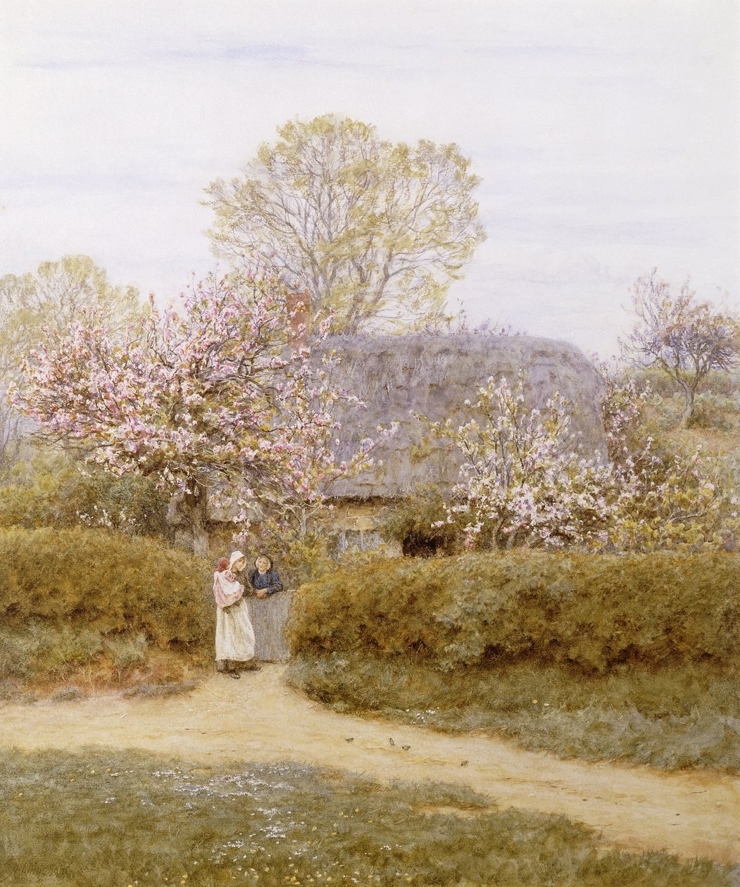 À School Green, Île de Wight - Helen Allingham