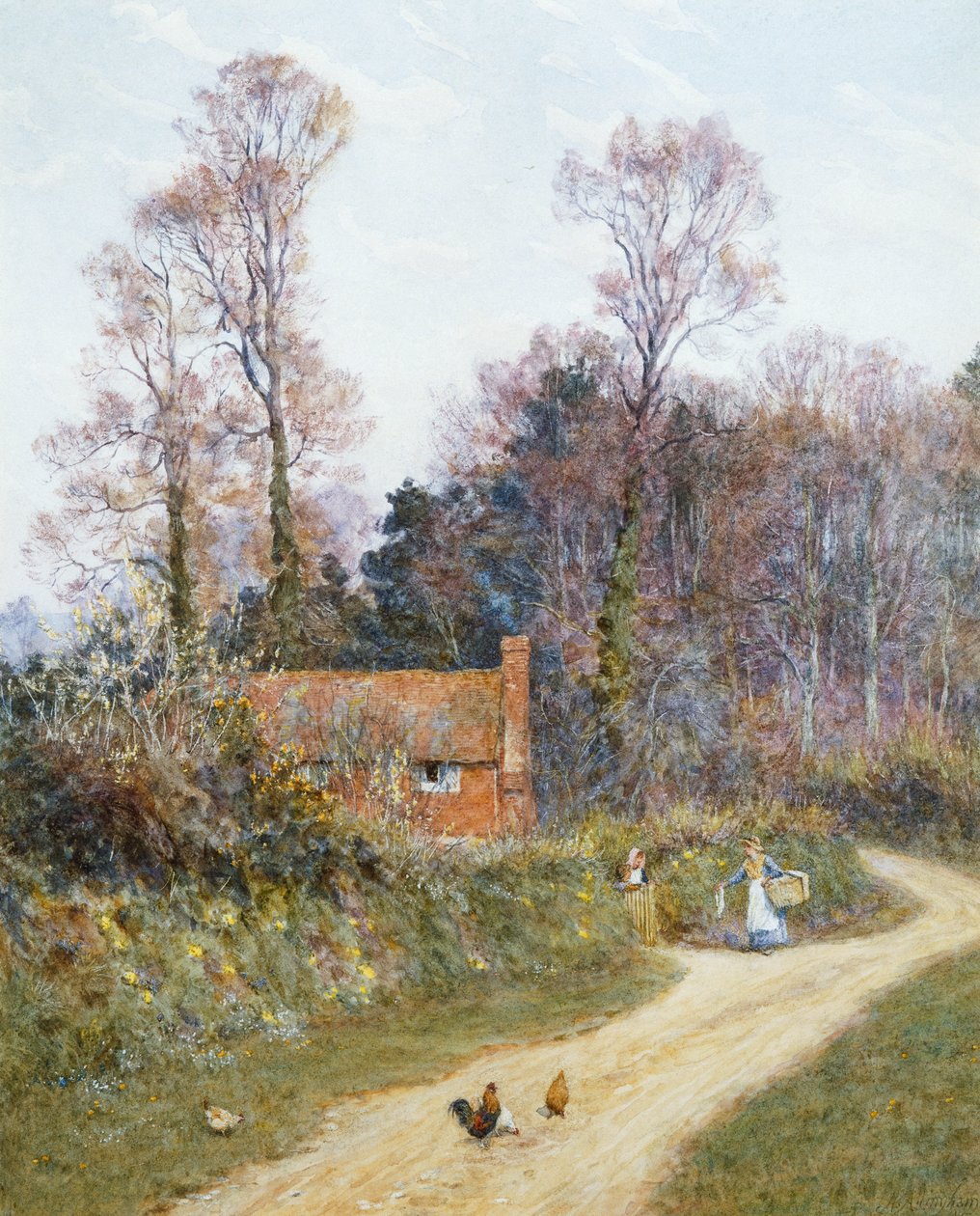 Dans une allée de Witley - Helen Allingham