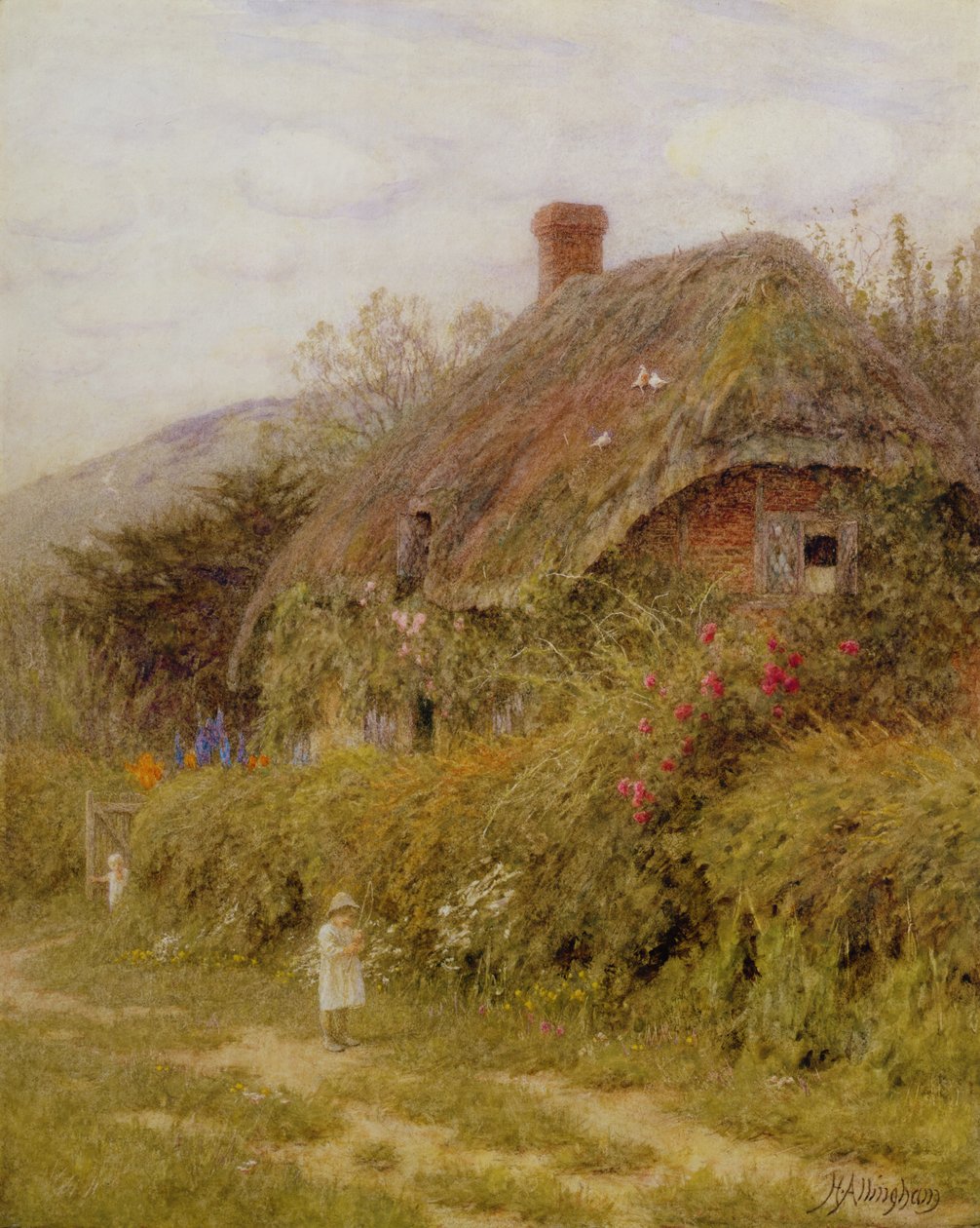 Pêche à Surrey - Helen Allingham