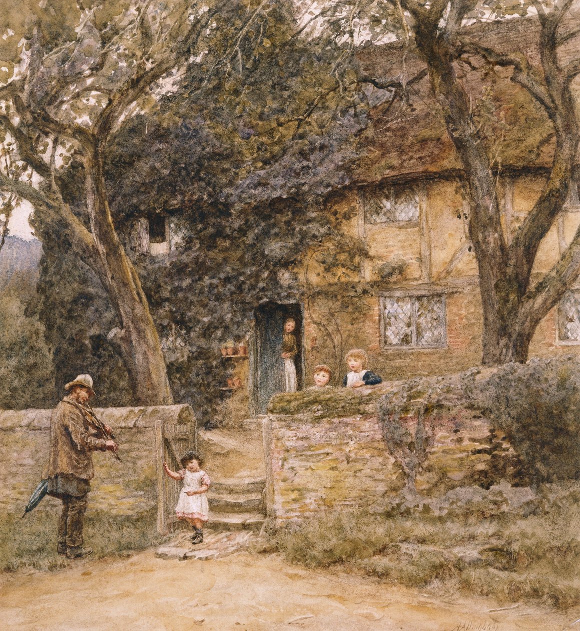 Le violoniste - Helen Allingham