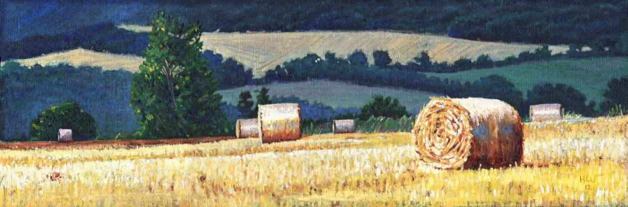 Meules de foin sur une colline, 2012 - Helen White