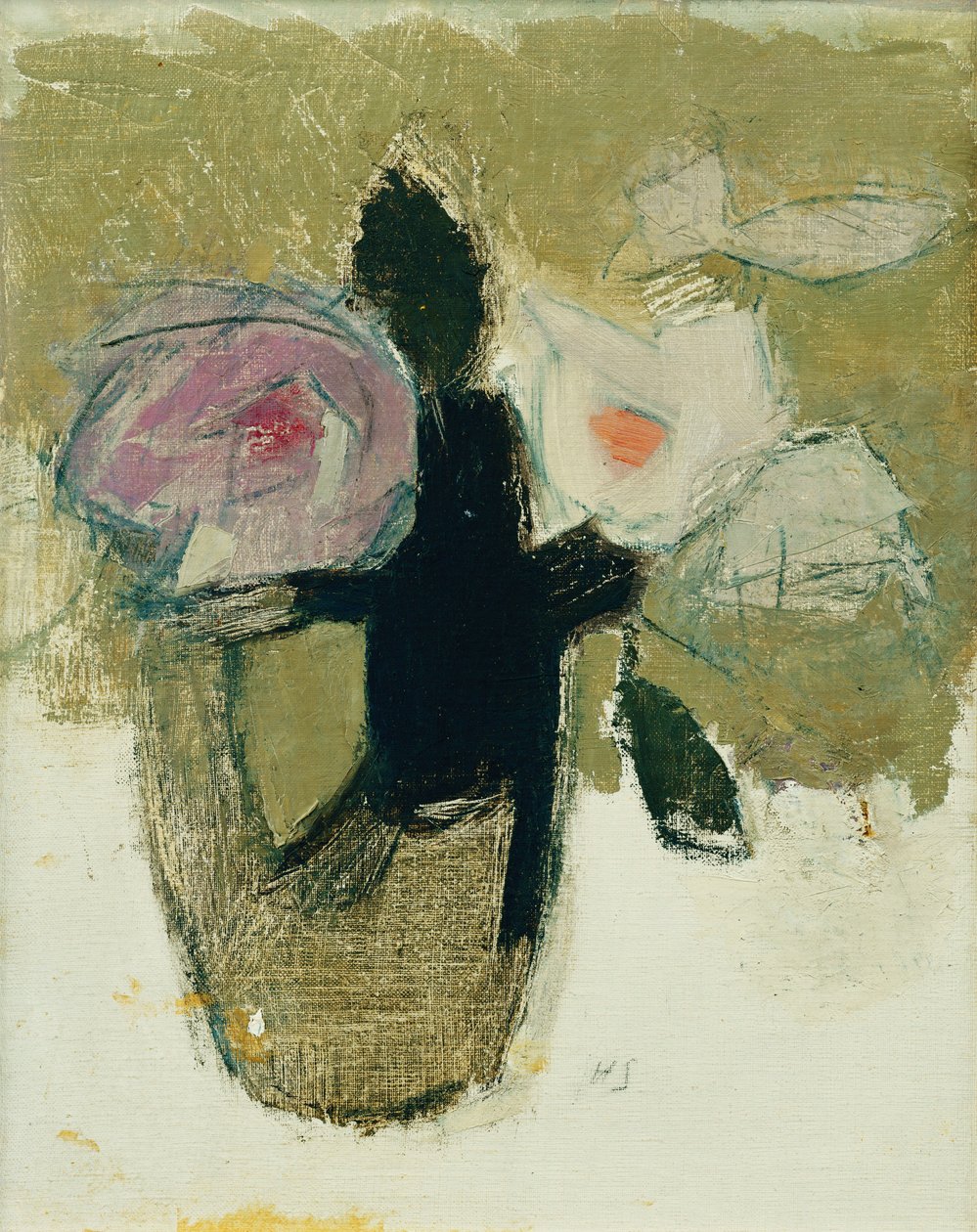 Roses rouges dans un vase - Helene Schjerfbeck