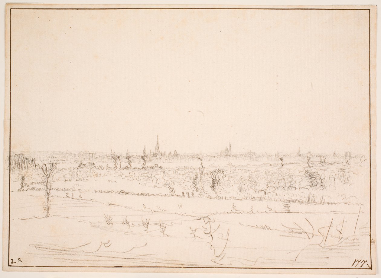Paysage avec vue sur Bordeaux - Hem