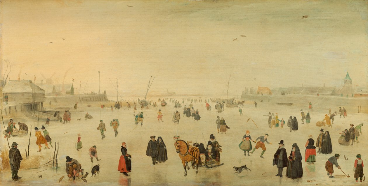 Scène sur la glace - Hendrick Avercamp