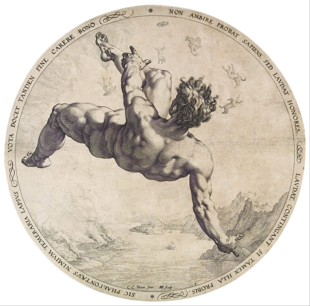 Phaéton de la série des Quatre disgraciés - Hendrik Goltzius