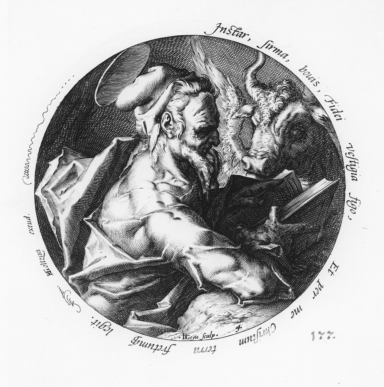 Saint Luc, gravé par Jacob II de Gheyn (1565-1629) - Hendrik Goltzius