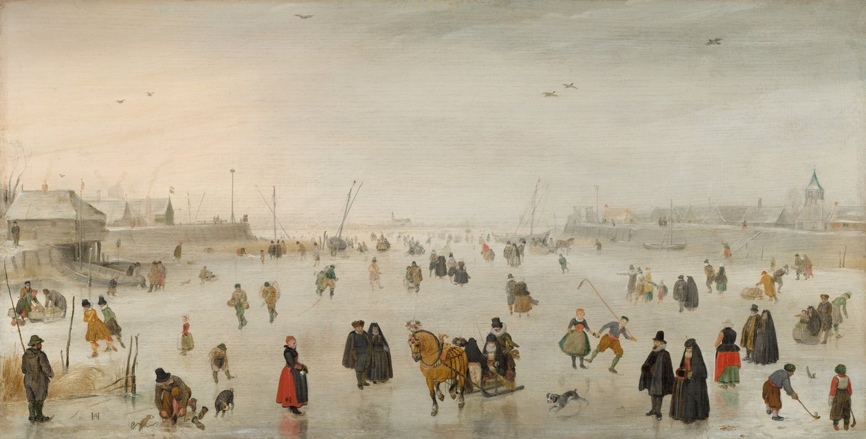 Une scène sur la glace, vers 1625 - Hendrick Avercamp