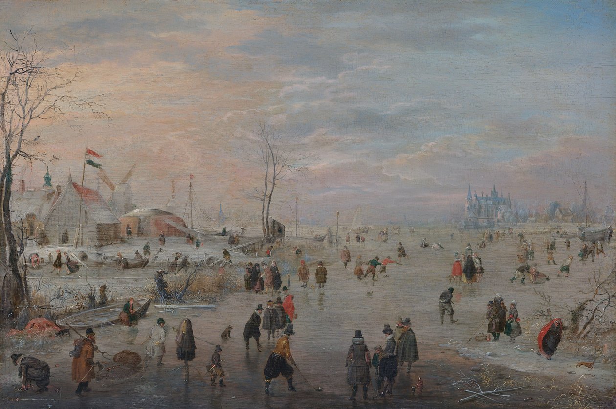 Profiter de la glace - Hendrick Avercamp