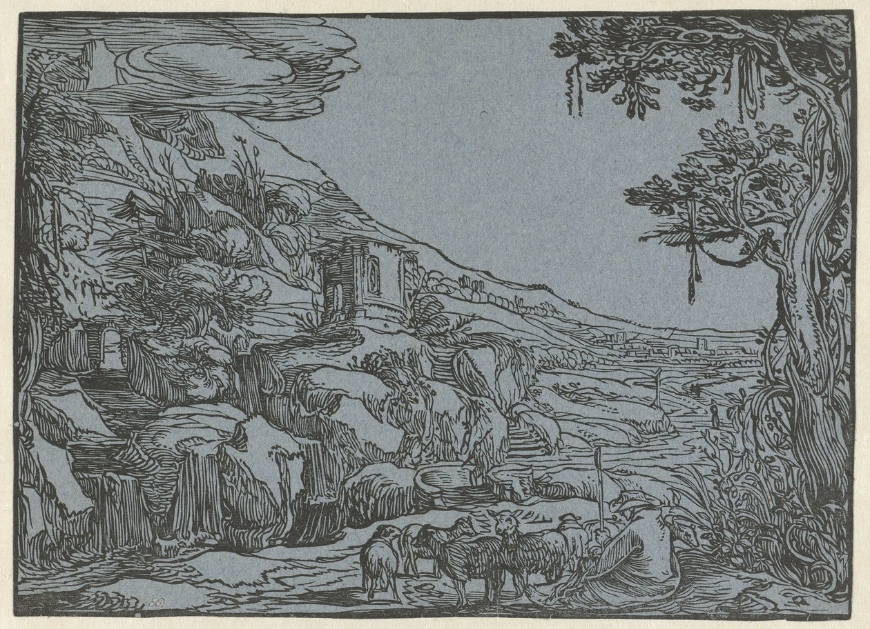 Paysage arcadien - Hendrick Goltzius (rejected attribution)