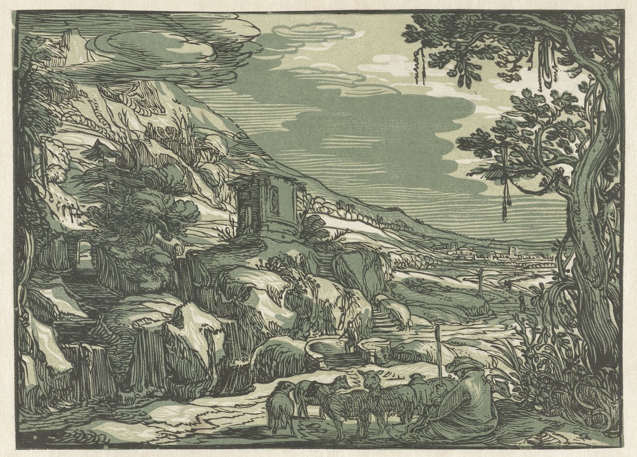 Paysage arcadien - Hendrick Goltzius (rejected attribution)