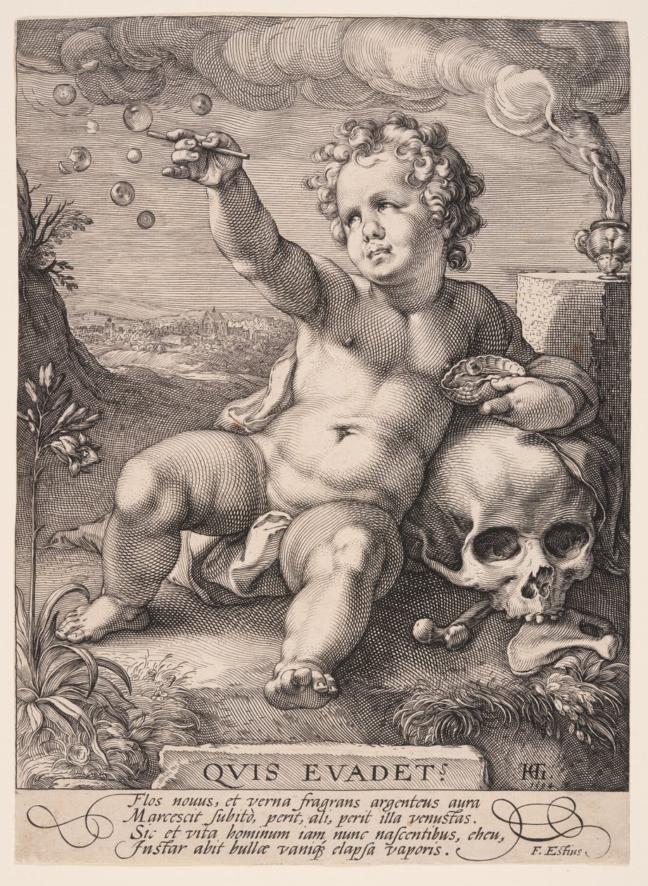 Allégorie de la transcience "Homo Bulla". - Hendrick Goltzius