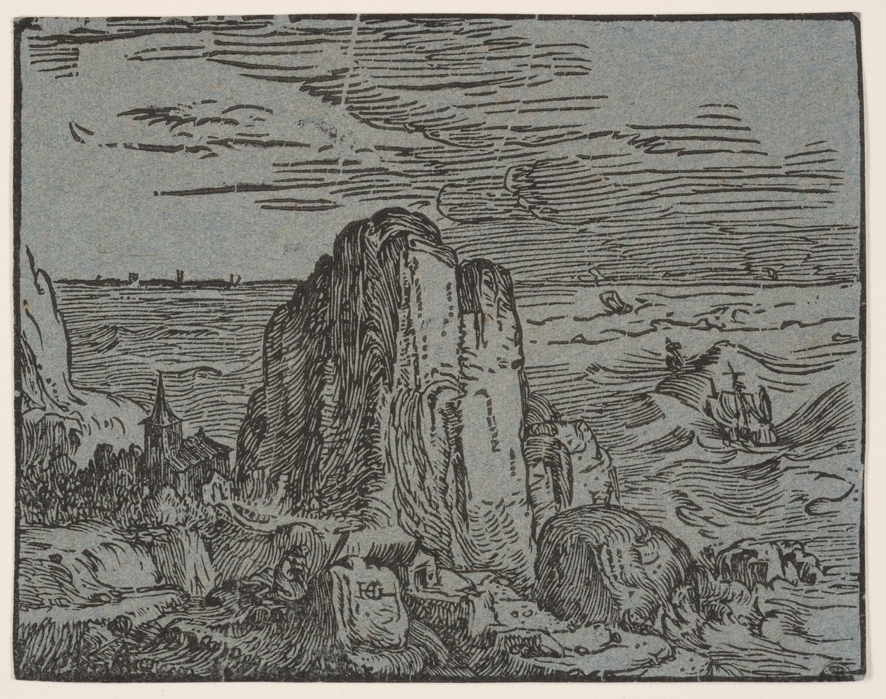 Falaise au bord de la mer - Hendrick Goltzius