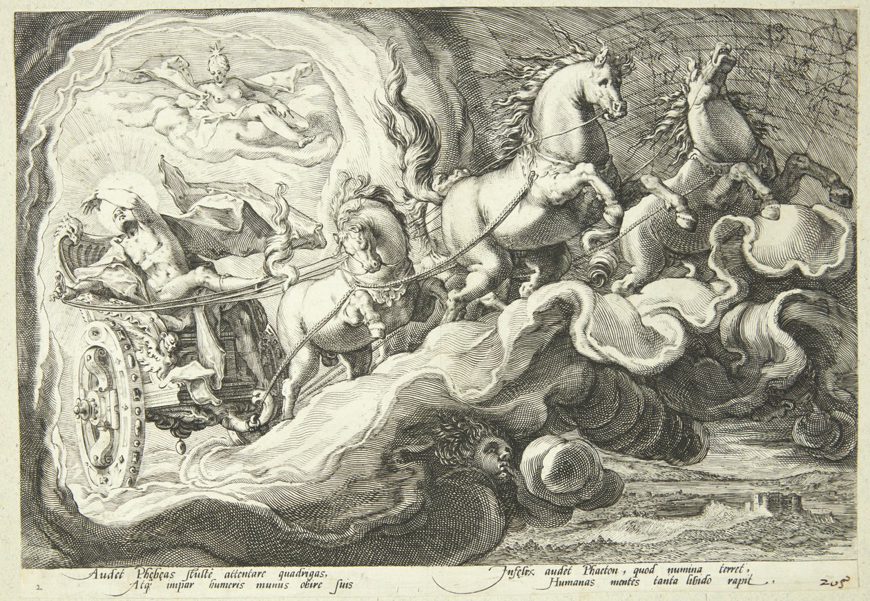 Phaéton conduit le char du soleil - Hendrick Goltzius