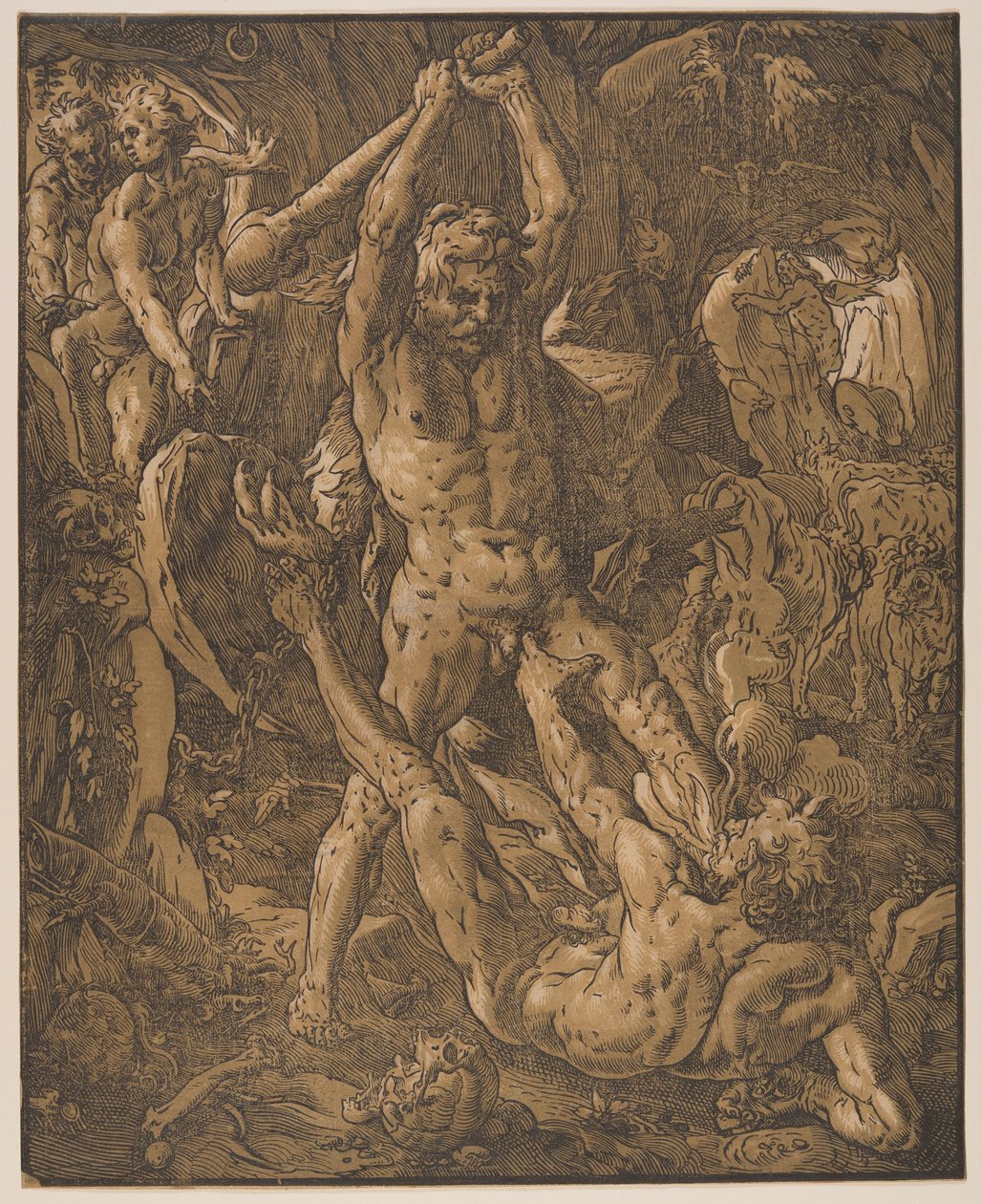 Hercule et Cacus - Hendrick Goltzius