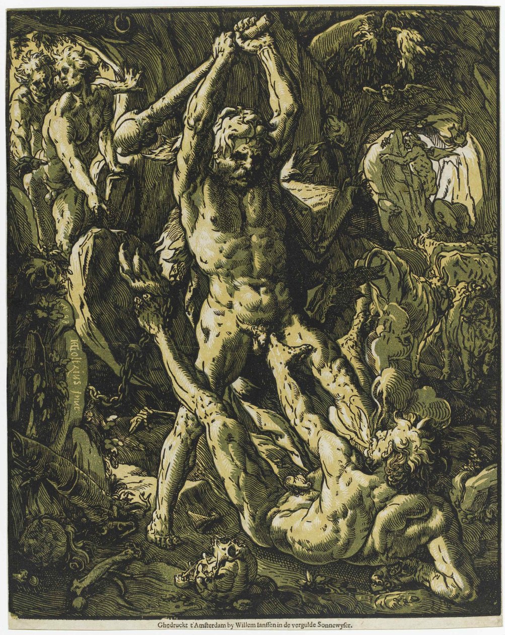 Hercule tuant Cacus, 1588 - Hendrick Goltzius