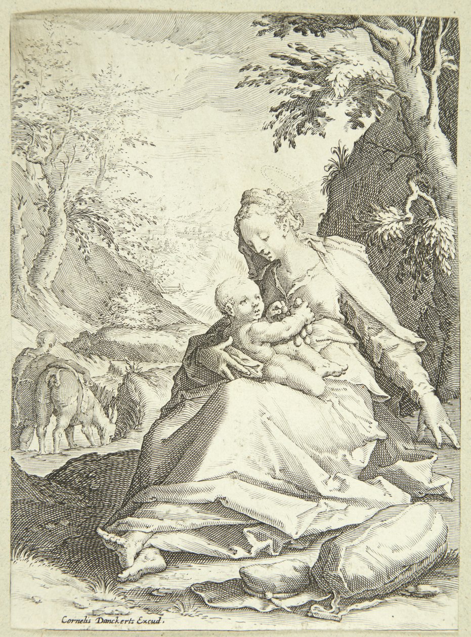 Le repos pendant la fuite en Égypte - Hendrick Goltzius