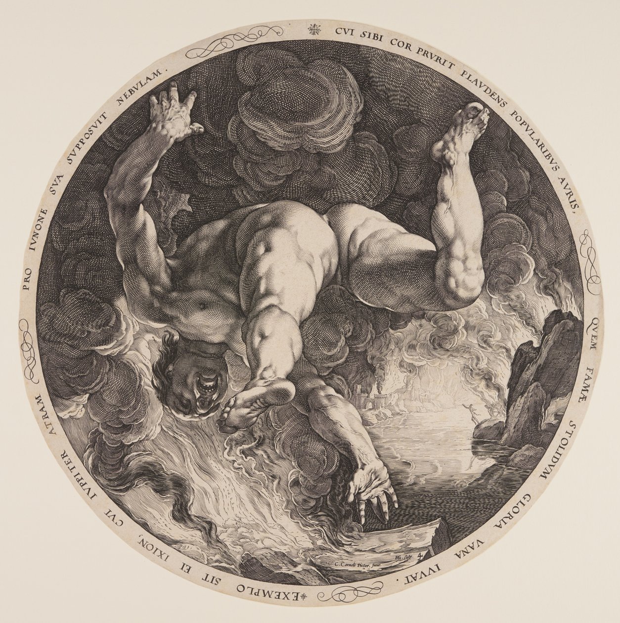 Ixion, tiré de The Four Disgracers - Hendrick Goltzius
