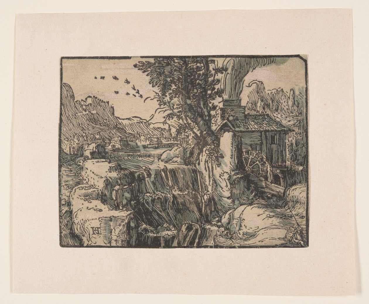 Paysage avec cascade - Hendrick Goltzius