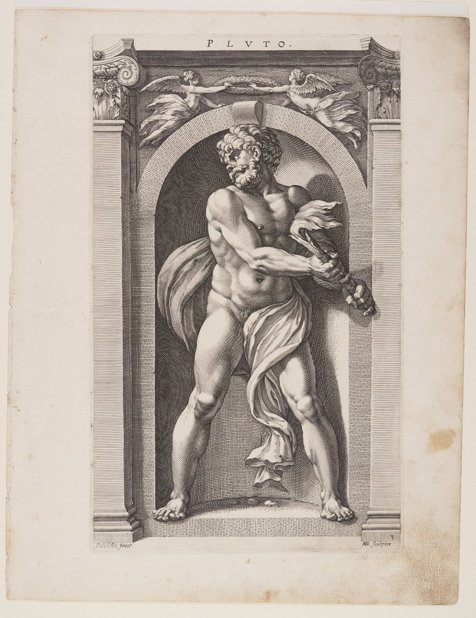 Pluton, tiré de Huit dieux païens - Hendrick Goltzius