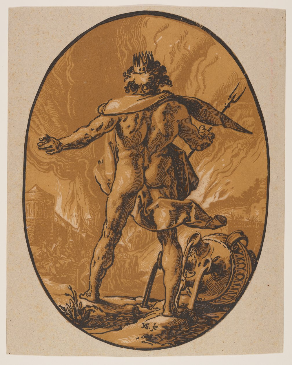 Pluton, extrait de Les divinités - Hendrick Goltzius
