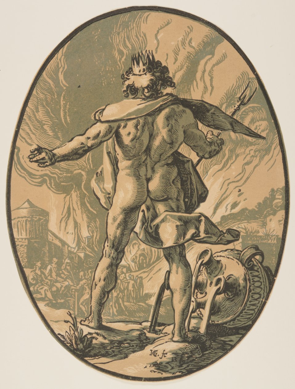 Pluton, extrait de Les divinités - Hendrick Goltzius