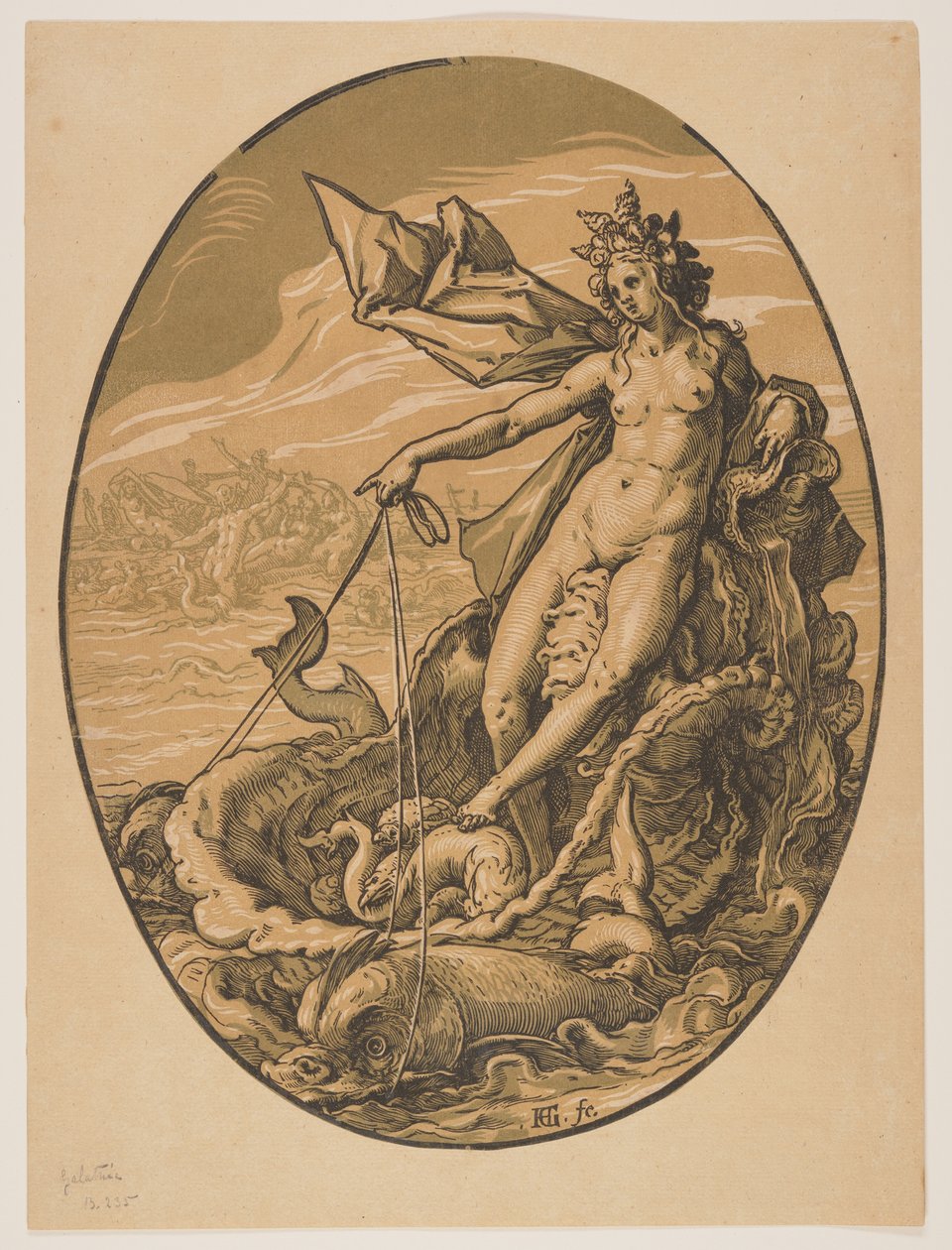 Téthys, extrait de The Deities - Hendrick Goltzius
