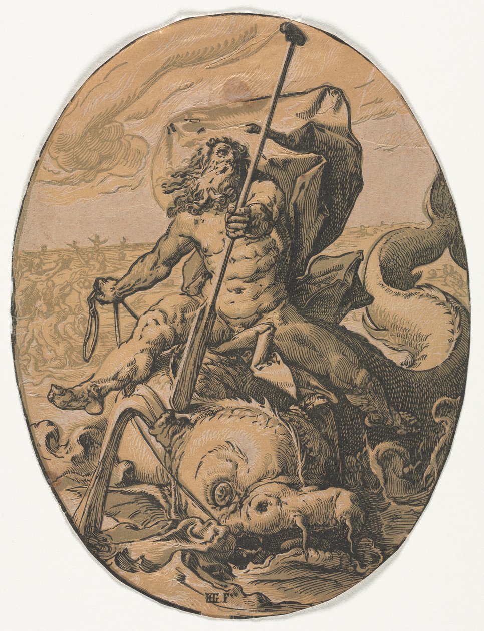 Les divinités : Océanus - Hendrick Goltzius