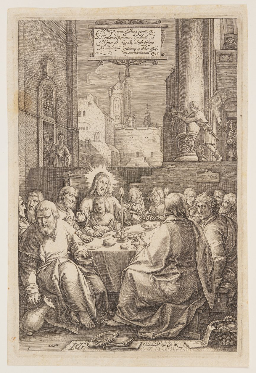 La Cène, tirée de La Passion - Hendrick Goltzius