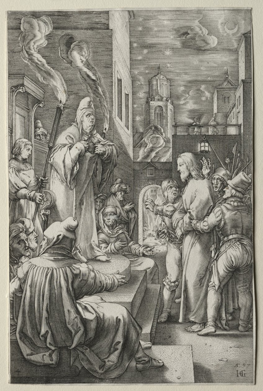 La Passion : Le Christ devant Caïphe - Hendrick Goltzius