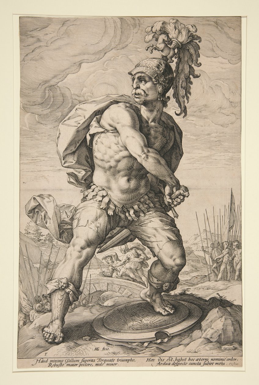 Les héros romains : Titus Manlius Torquatus - Hendrick Goltzius