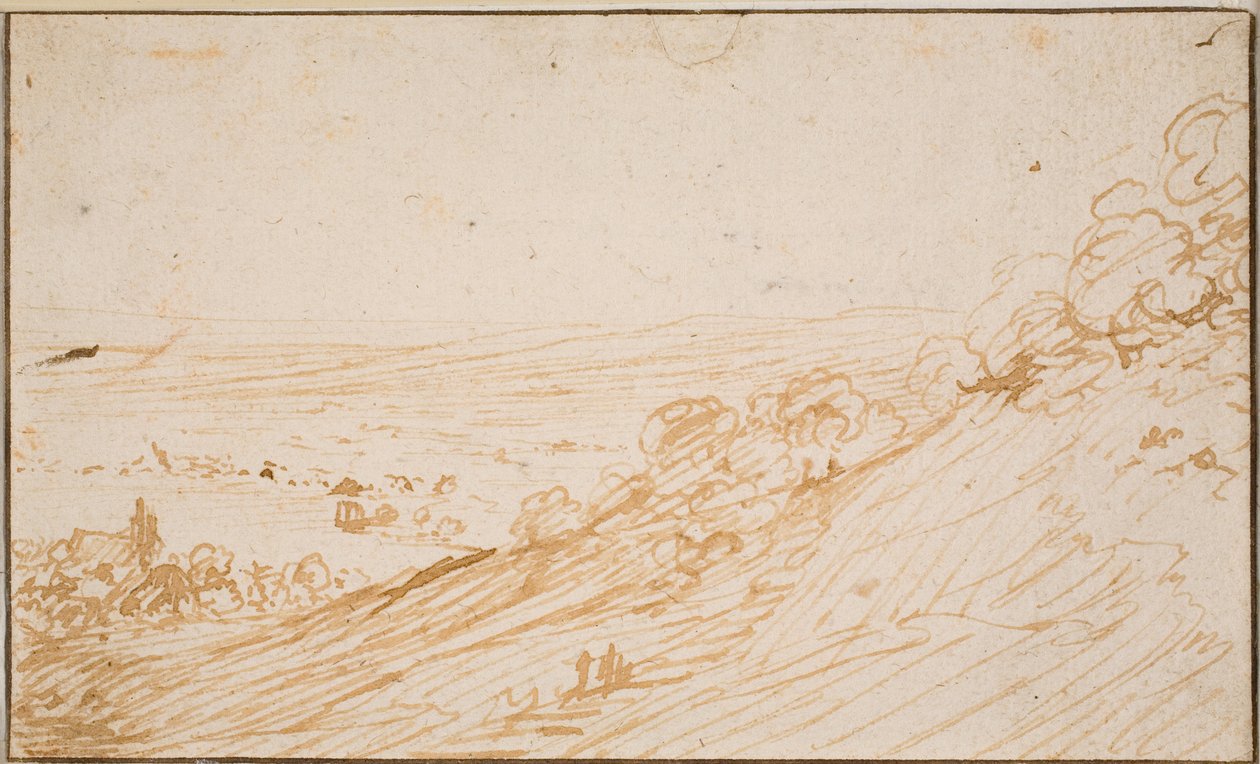 Paysage avec pente - Hendrick Goudt