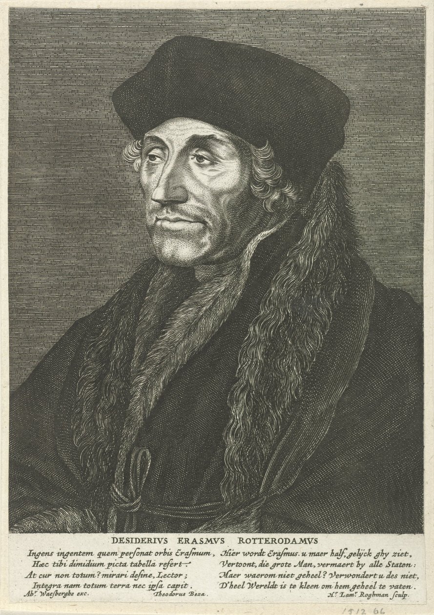 Portrait de Desiderius Erasmus - Hendrick Lambertsz. Roghman