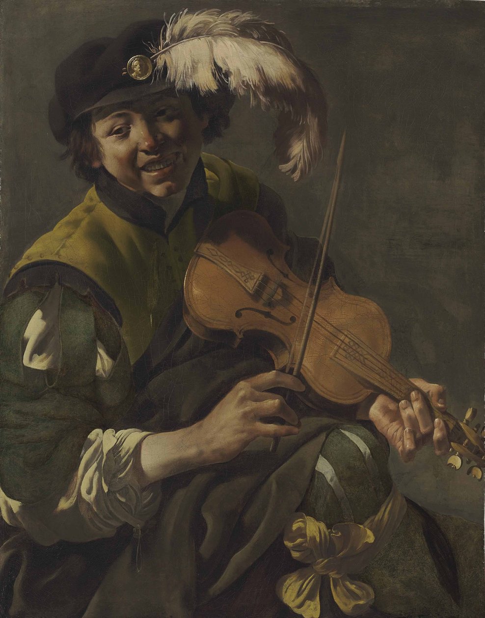 Un jeune jouant du violon - Hendrick ter Brugghen