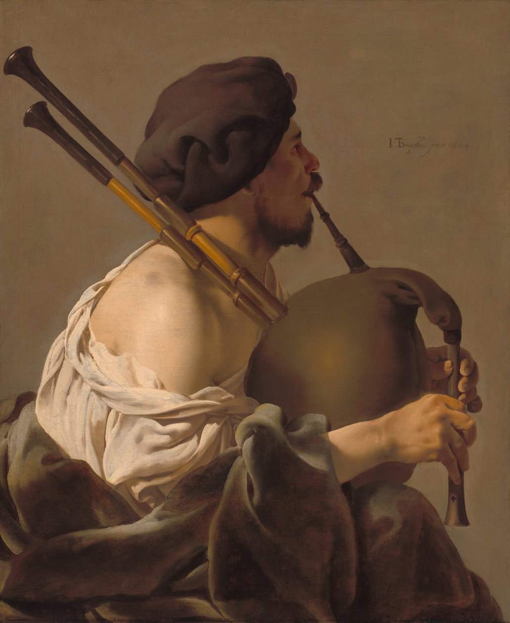 Dutch : Le joueur de cornemuse - Hendrick ter Brugghen