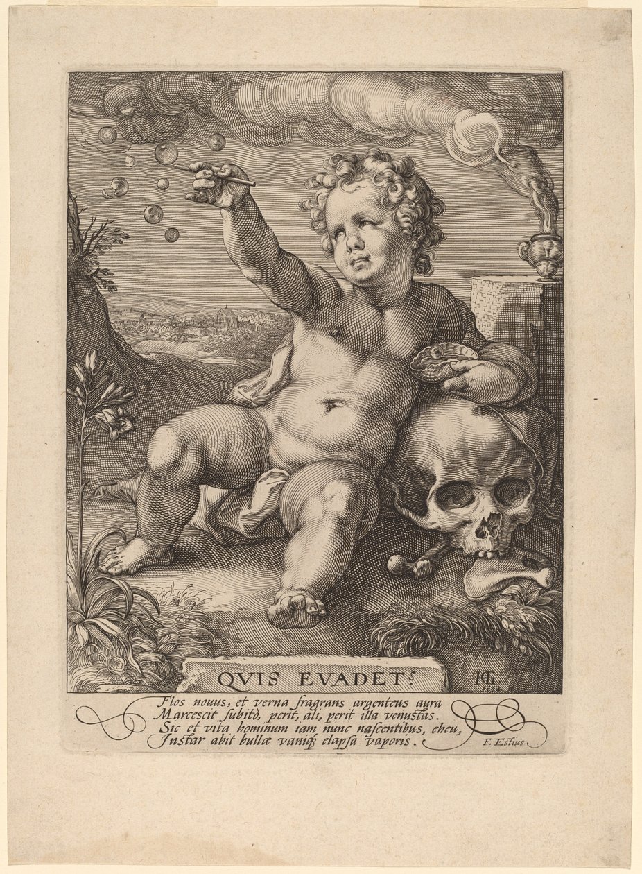 Allégorie de la transience ("Homo Bulla") - Hendrik Goltzius