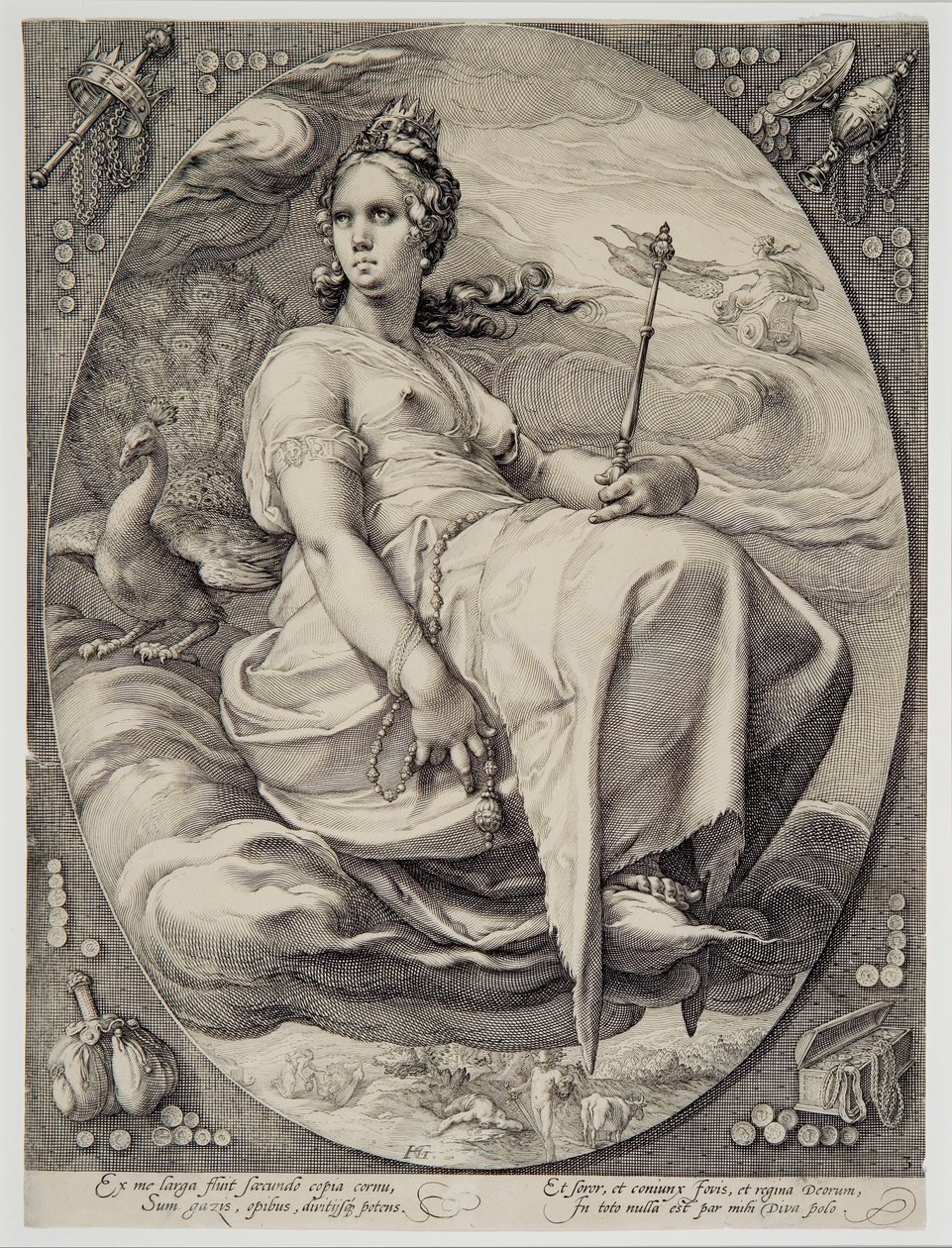 Junon (des Quatre divinités) - Hendrik Goltzius