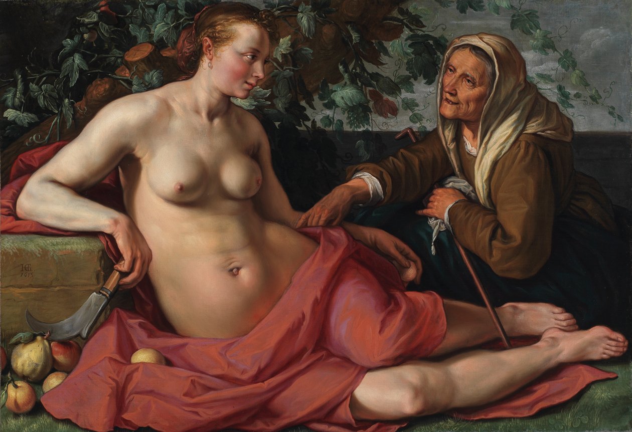 Vertumne et Pomone - Hendrik Goltzius
