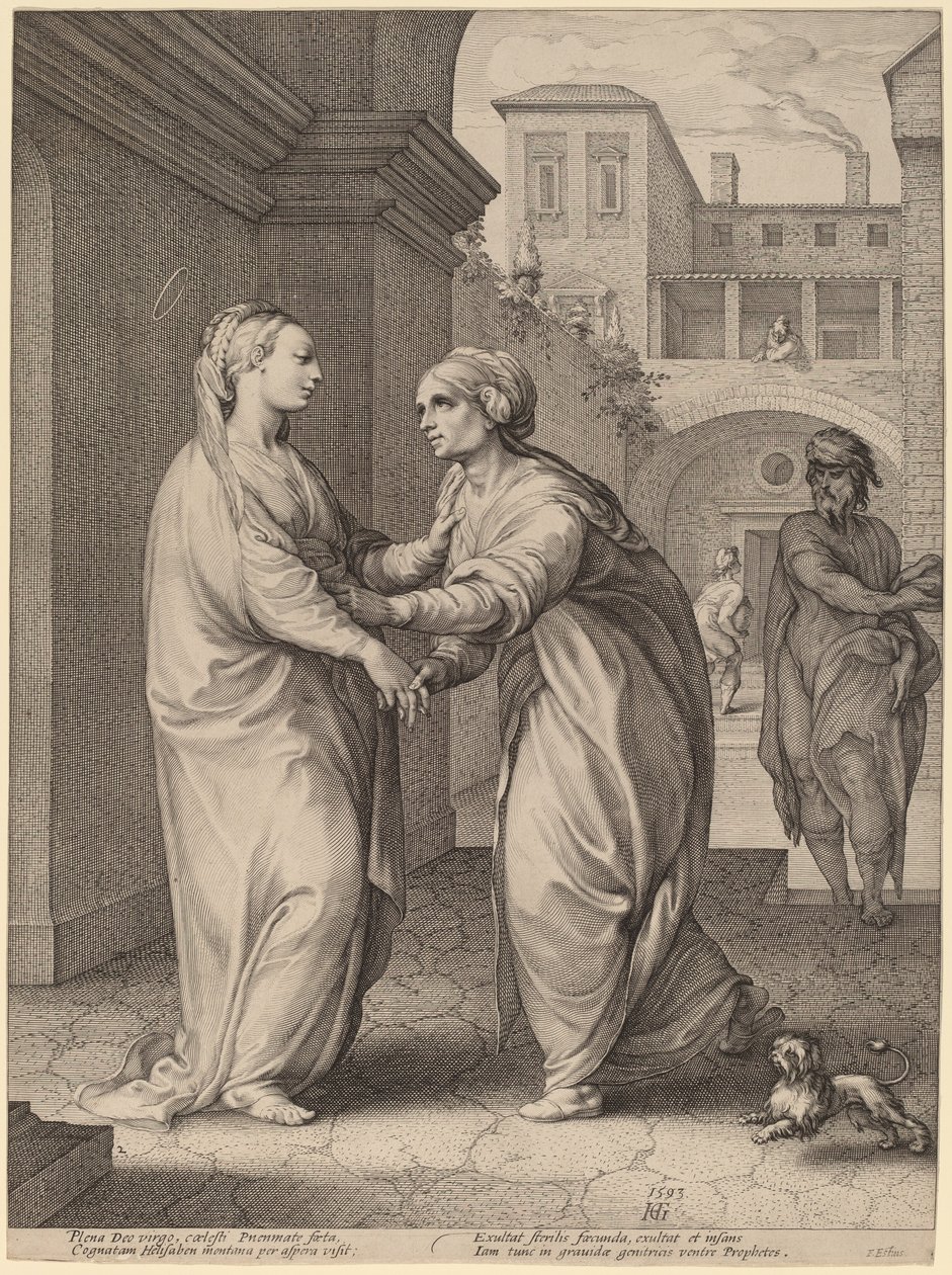 La Visitation - Hendrik Goltzius in the style of Parmigianino