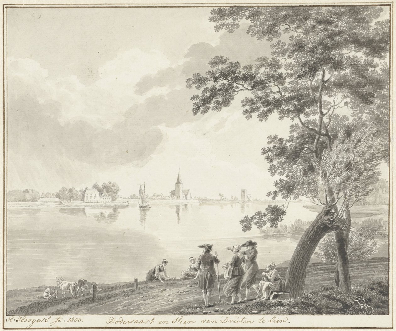 Vue de Dodewaard et Hien - Hendrik Hoogers