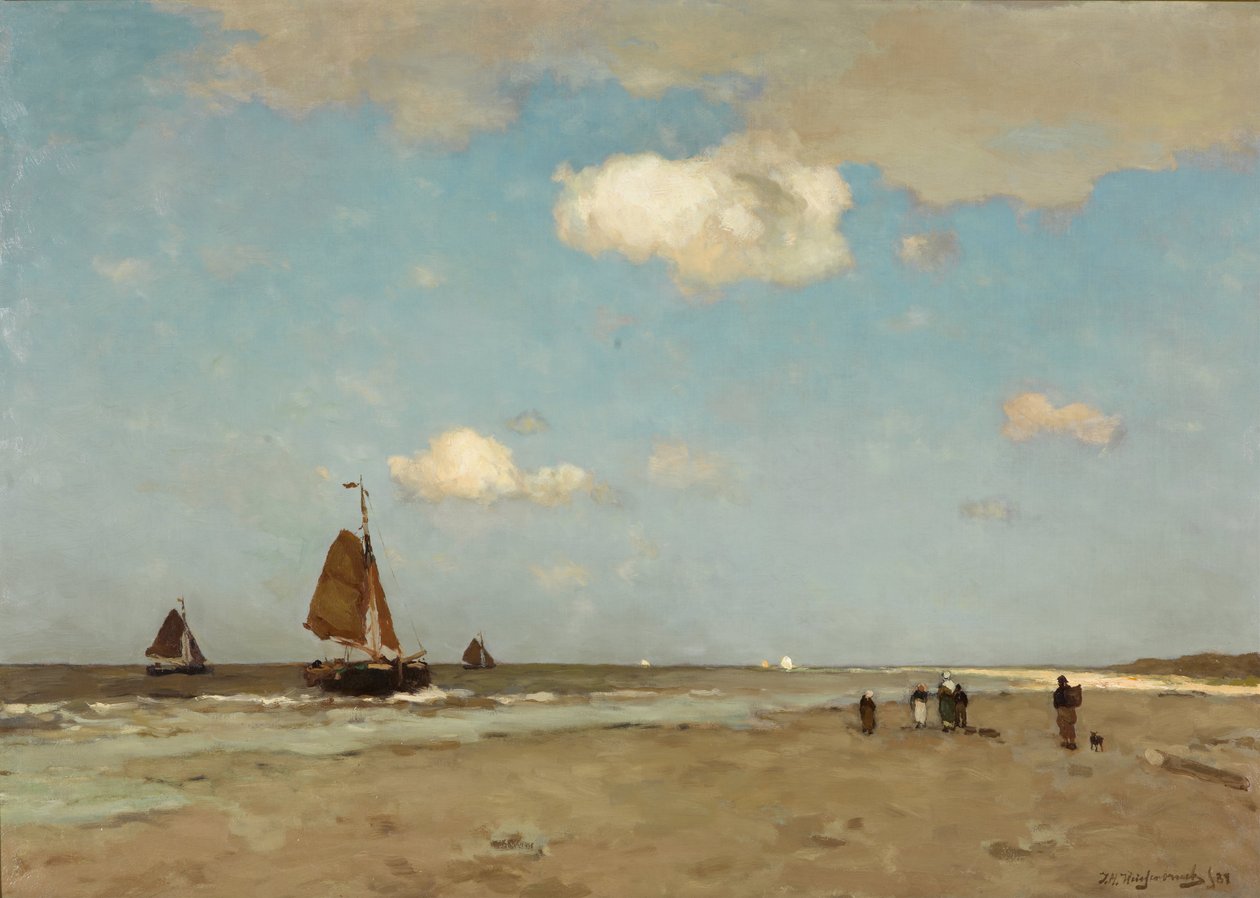 Scène de plage, 1887 - Hendrik Johannes Weissenbruch