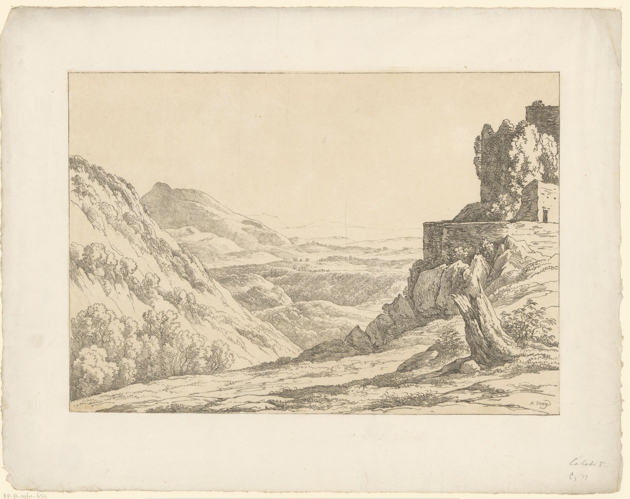 Ruine avec vue panoramique - Hendrik Voogd