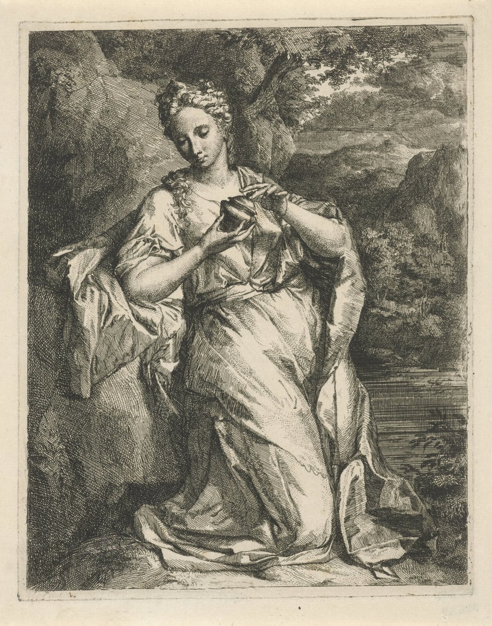 Femme avec un flacon de parfum - Hendrik van Limborch