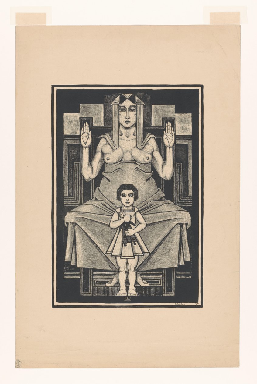 Représentation symbolique : maternité - Henk Schilling (signed by artist)