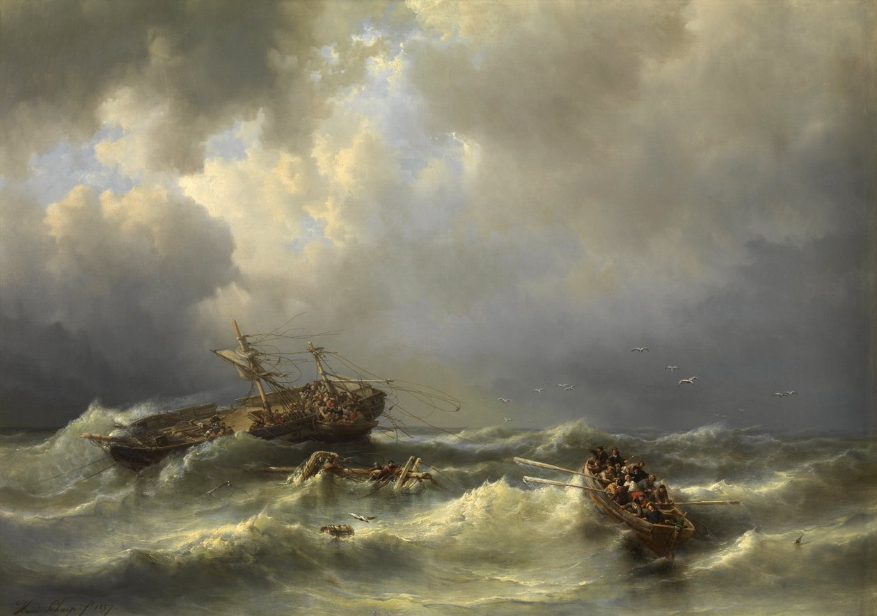 Naufrage - Henri Adolphe Schaep