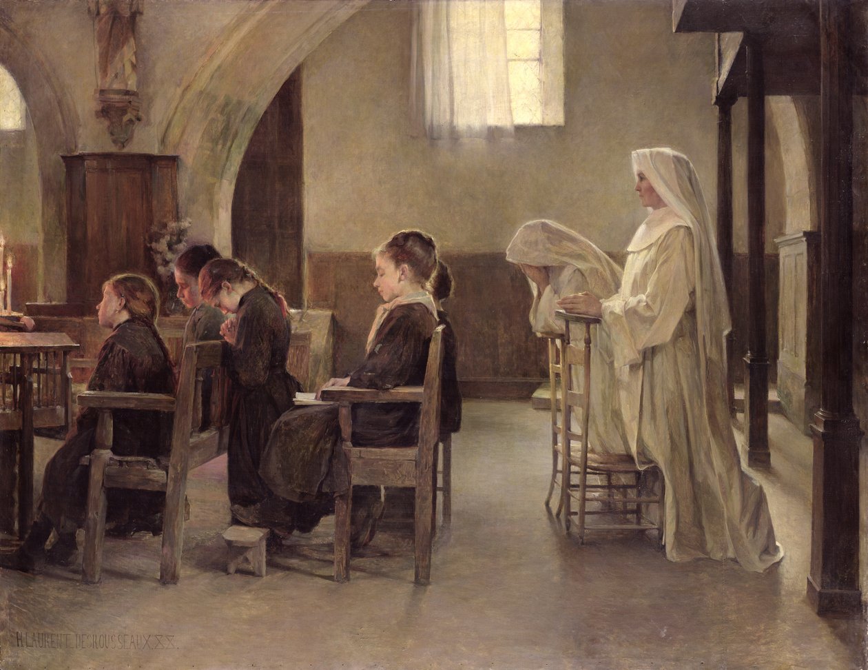 La Veille de la Première Communion, avant 1890 - Henri Alphonse Louis Laurent Desrousseaux
