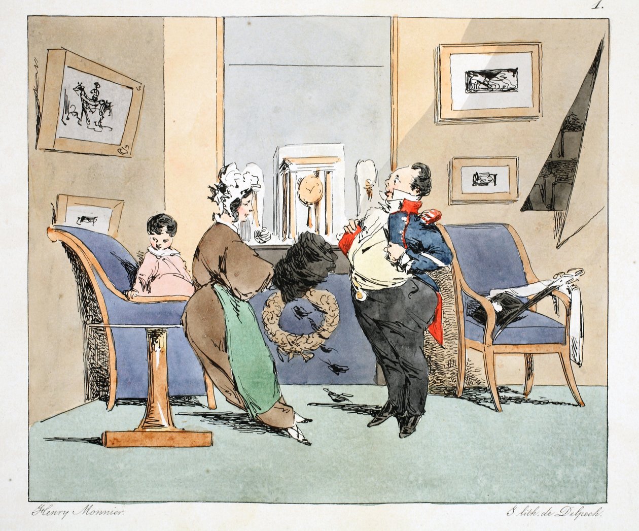 Madame Ledru, je suis devenu terriblement puissant, vers 1828 - Henri Bonaventure Monnier