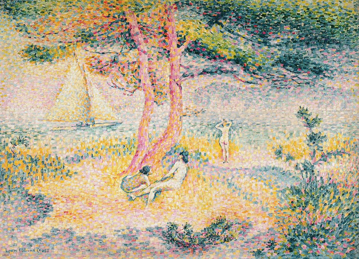 La Plage de St. Clair, 1901 - Henri Edmond Cross