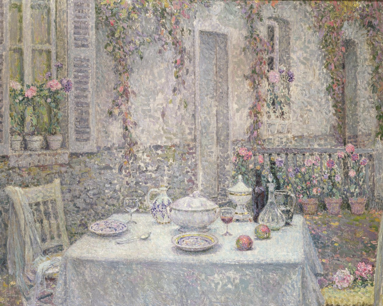 La nappe blanche - Henri Eugene Augustin Le Sidaner