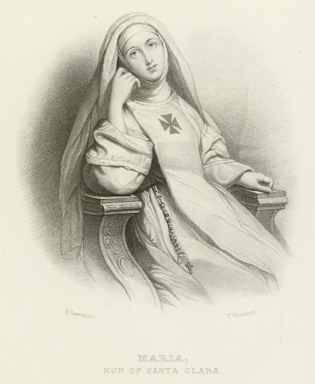 Maria, nonne de Santa Clara - Henri Grevedon